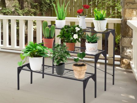 3 Tier Outdoor Metal Heavy Duty Modern for Multiple Plant Display Stand Rack Online