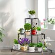 3 Tier Floral Corner Metal Plant Pot Rack on Sale