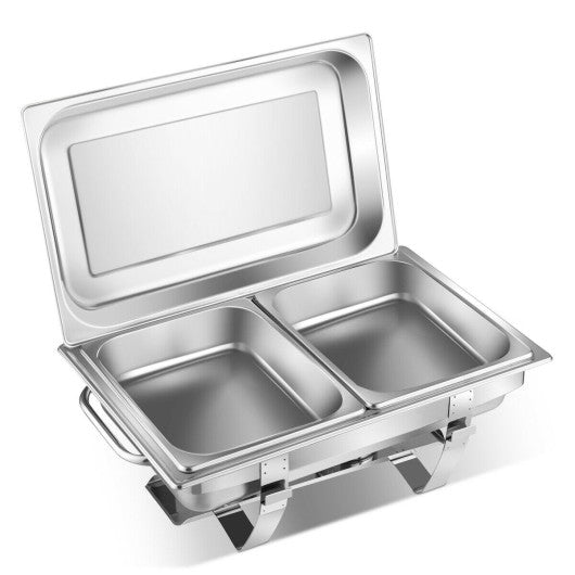 2 Packs Stainless Steel Full-Size Chafing Dish For Discount