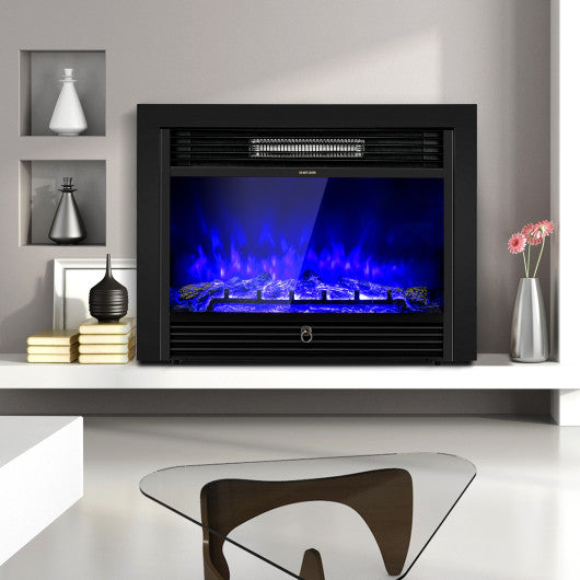 28.5 Inch Electric Fireplace Recessed with 3 Flame Colors Cheap