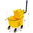 26 Quart Side Press Wringer Commercial Mop Bucket Online Sale