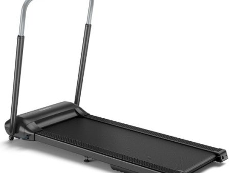 Compact Folding Treadmill with Touch Screen APP Control-Black on Sale