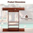 Wall-mounted Billiards Pool Cue Rack Only-Brown Online Sale