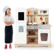 Wooden Kids Pretend Kitchen Playset Cooking Play Toy with Utensils and Sound Cheap