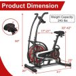 Upright Air Bike with Unlimited Resistance-Black Sale