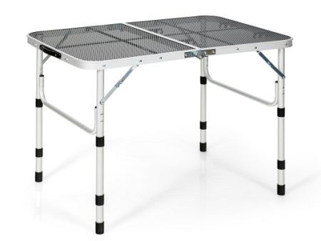 Aluminum Grill Table with Iron Mesh Top-Silver Online now