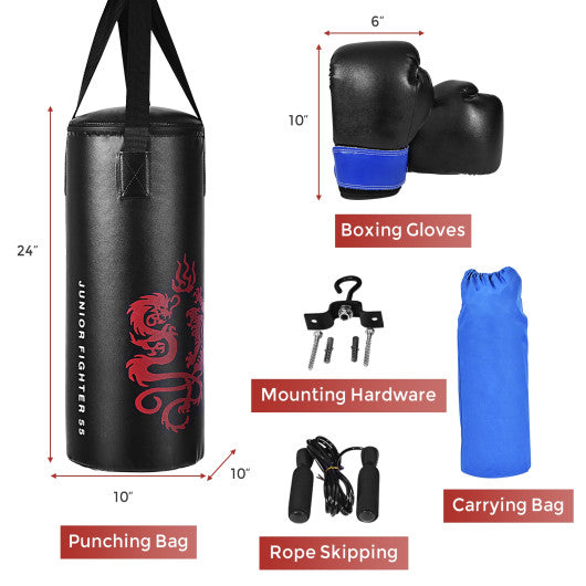 2 Feet Kids Gloves Skipping Rope Boxing Set Sale