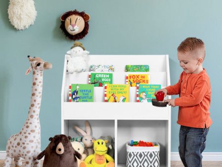 Kids Wooden Bookshelf Bookcase Children Toy Storage Cabinet Organizer White For Cheap