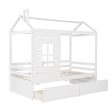 White Wood Twin Four Poster Bed Frame Online