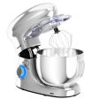 6.3 Quart Tilt-Head Food Stand Mixer 6 Speed 660W-Silver Online Sale