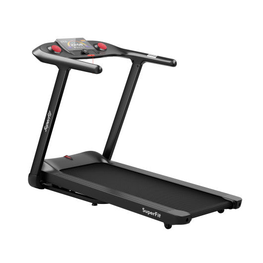 4.75HP Folding Treadmill with Preset Programs Touch Screen Control-Black Online now