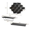 Set of 5 Wall Mount Wine Rack Set with Storage Shelves-Black Supply