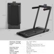 2-in-1 Folding Treadmill with Dual LED Display-Black Sale