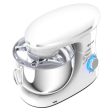 6.3 Quart Tilt-Head Food Stand Mixer 6 Speed 660W-White For Cheap