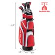 10 Pieces Ladies Complete Golf Club Set with Alloy Driver-Red For Cheap