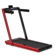 2-in-1 Folding Treadmill with Dual LED Display-Red Online Hot Sale