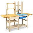 Kid s Outdoor Wooden Pretend Cook Kitchen Playset Toy Discount