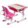 Height Adjustable Kids Study Desk and Chair Set-Pink For Cheap