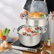 3 Tier Stainless Steel Cookware Pot Saucepot Steamer For Discount