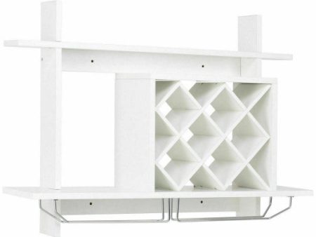 Wall Mount Wine Rack Organizer with Glass Holder Storage Shelf Cheap