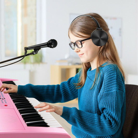 61-Key Electric Piano Keyboard for Beginner-Pink Sale