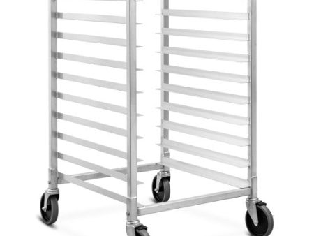 10 Sheets Aluminum Rolling Bakery Pan Rack on Sale