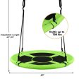 40 Inch Flying Saucer Tree Swing Indoor Outdoor Play Set-Green Online