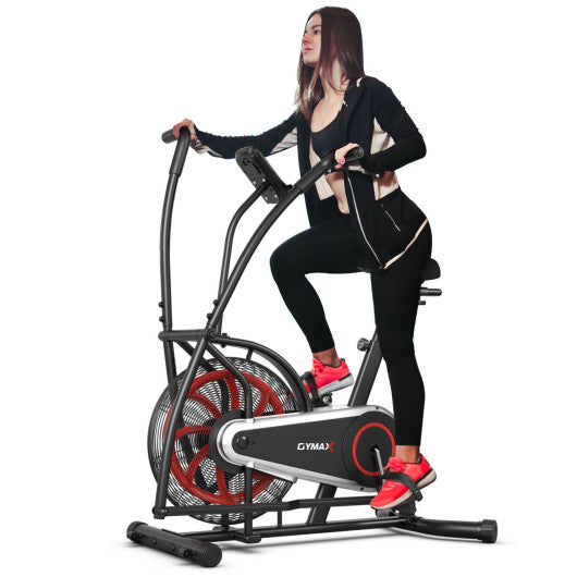 Upright Air Bike with Unlimited Resistance-Black Sale