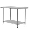 30 x 48 Inch Stainless Steel Table Commercial Kitchen Worktable Supply