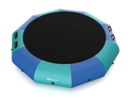 10 Feet Inflatable Splash Padded Water Bouncer Trampoline-Blue Cheap