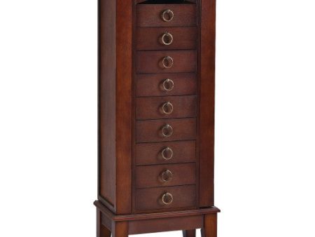 Wooden Jewelry Cabinet Storage Organizer with 6 Drawers on Sale