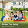 60 Inches Platform Tree Swing Outdoor with  2 Hanging Straps-Multicolor Online Hot Sale