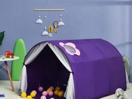 Kids Galaxy Starry Sky Dream Portable Play Tent with Double Net Curtain-Purple Fashion