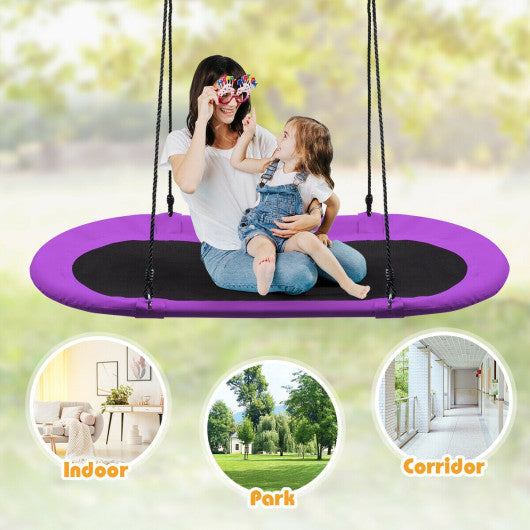 60 Inch Saucer Surf Outdoor Adjustable Swing Set-Purple Sale