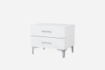 21  White Two Drawers Nightstand Supply