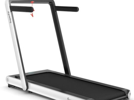 4.75HP 2 In 1 Folding Treadmill with Remote APP Control-White Discount