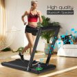 2-in-1 Folding Treadmill with Dual LED Display-Black Sale