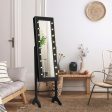 Mirrored Jewelry Cabinet Armoire Organizer w  LED lights-Black Supply