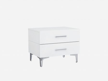 21  White Two Drawers Nightstand Supply