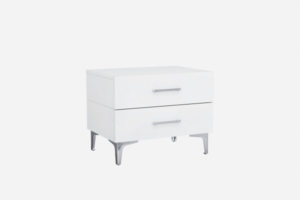 21  White Two Drawers Nightstand Supply