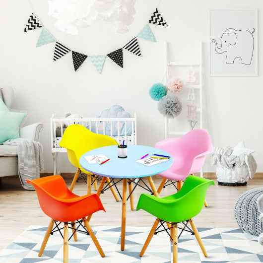 5 Piece Kids Mid-Century Colorful Table Chair Set Online