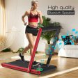 2-in-1 Folding Treadmill with Dual LED Display-Red Online Hot Sale