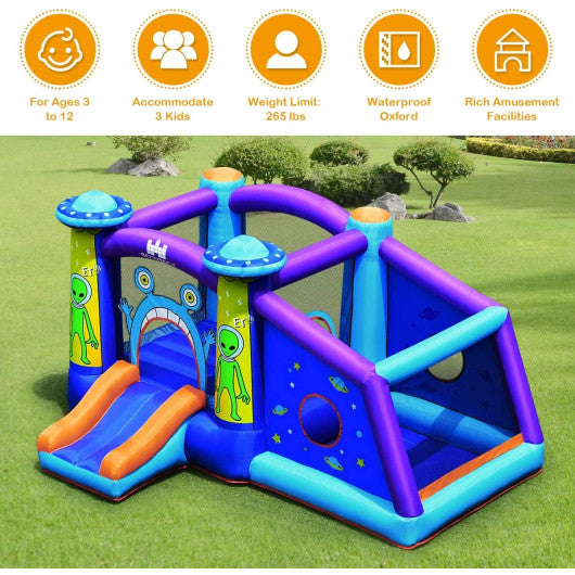 Inflatable Alien Style Kids Bouncy Castle with 480W Air Blower Fashion