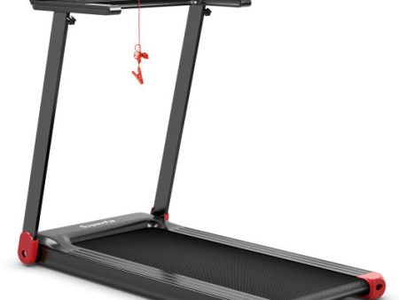 Folding Electric Compact Walking Treadmill with APP Control Speaker-Red For Cheap