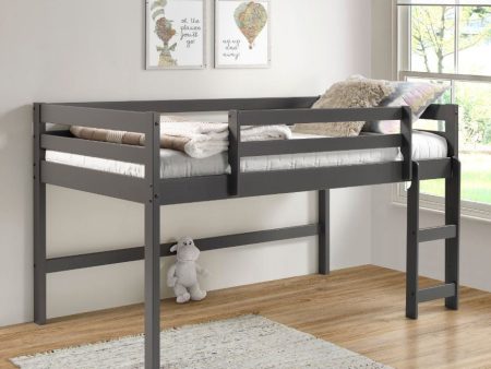 Twin Loft Bed Gray Finish For Sale