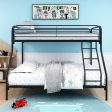 Black Heavy Duty Twin Over Full Metal Bunk Bed Online Sale