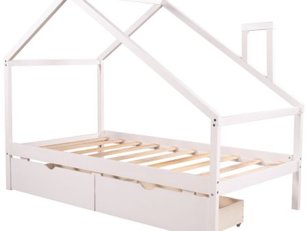 White Wood Twin Four Poster Bed Frame Fashion