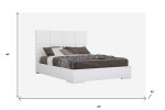 Contemporary White Queen Platform Bed Cheap