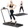 2-in-1 Folding Treadmill with Remote Control and LED Display-Black Online Hot Sale