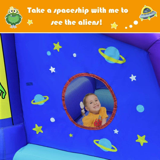 Inflatable Alien Style Kids Bouncy Castle with 480W Air Blower Fashion